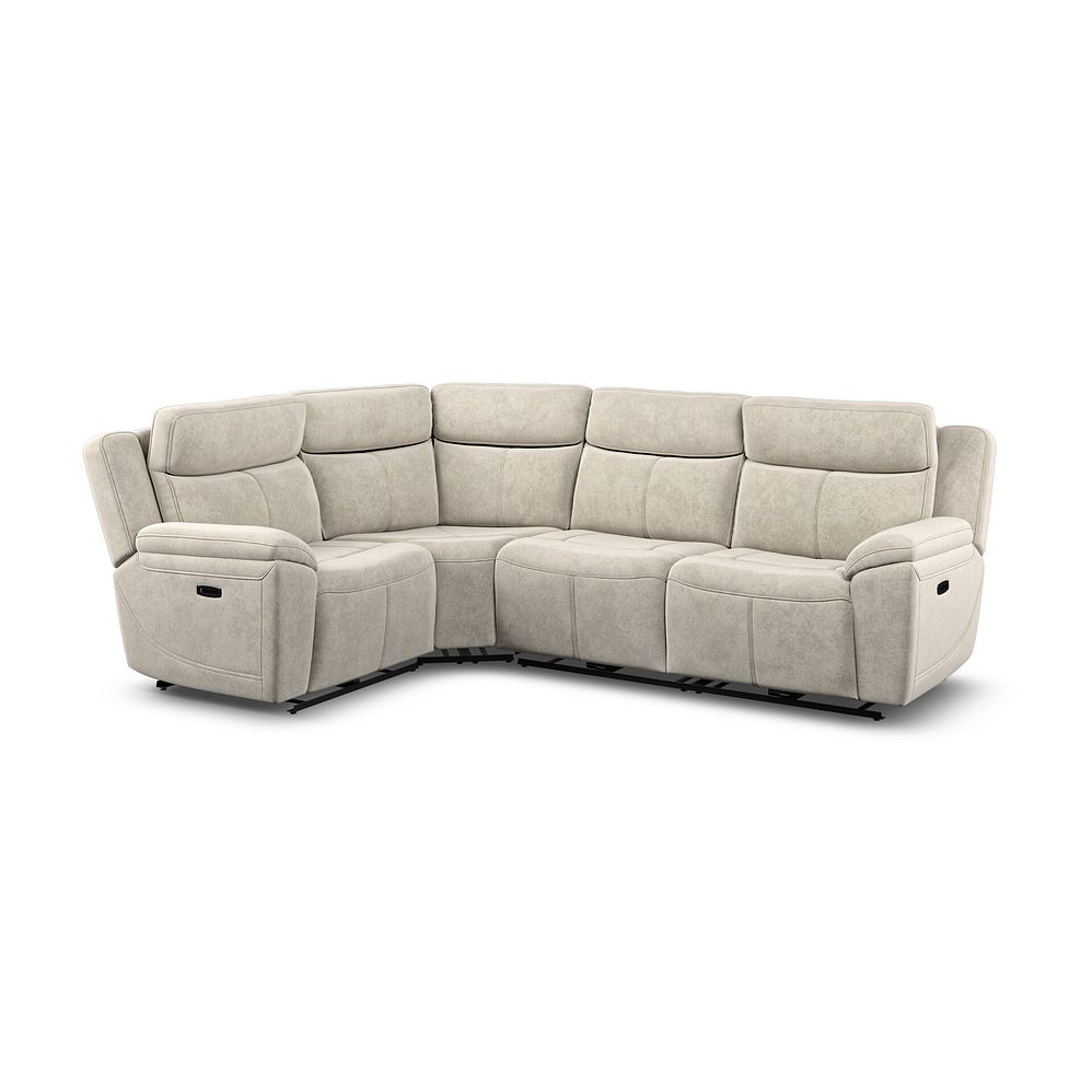 Hadley Right Hand Corner Electric Recliner Sofa with Power Headrests   in Amigo Linen Fabric 2