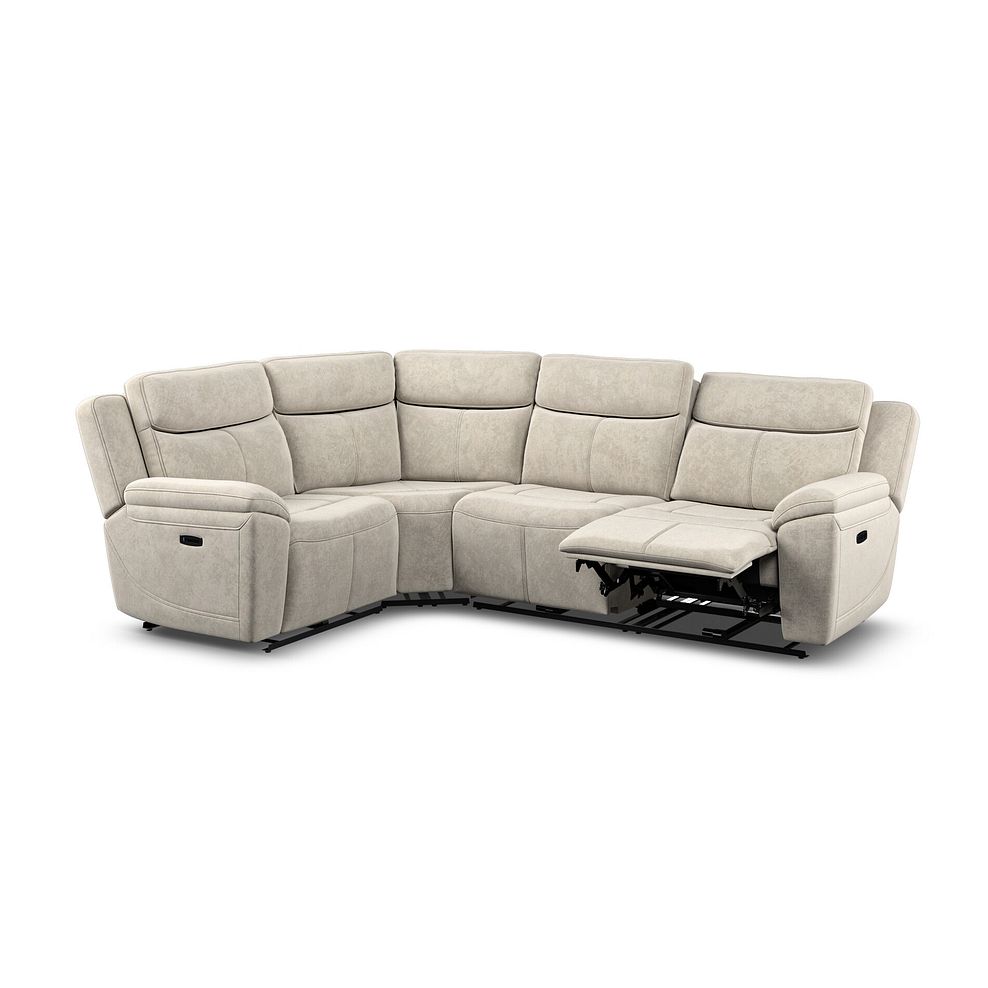 Hadley Right Hand Corner Electric Recliner Sofa with Power Headrests   in Amigo Linen Fabric 4