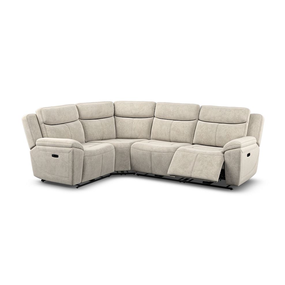 Hadley Right Hand Corner Electric Recliner Sofa with Power Headrests   in Amigo Linen Fabric 3