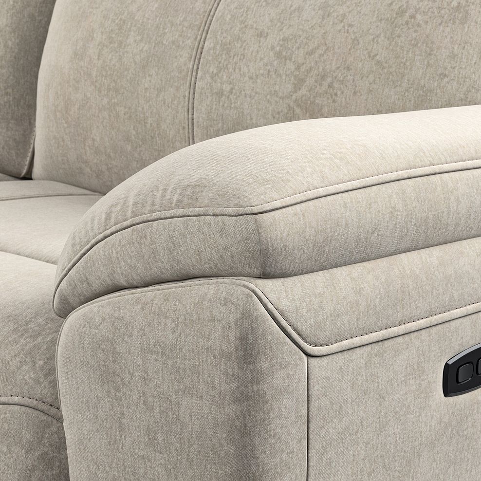 Hadley Right Hand Corner Electric Recliner Sofa with Power Headrests   in Amigo Linen Fabric 10