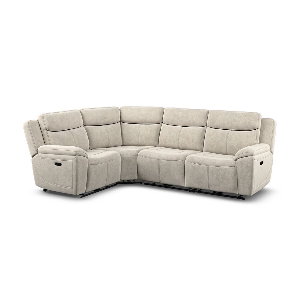 Hadley Right Hand Corner Electric Recliner Sofa with Power Headrests   in Amigo Linen Fabric 1