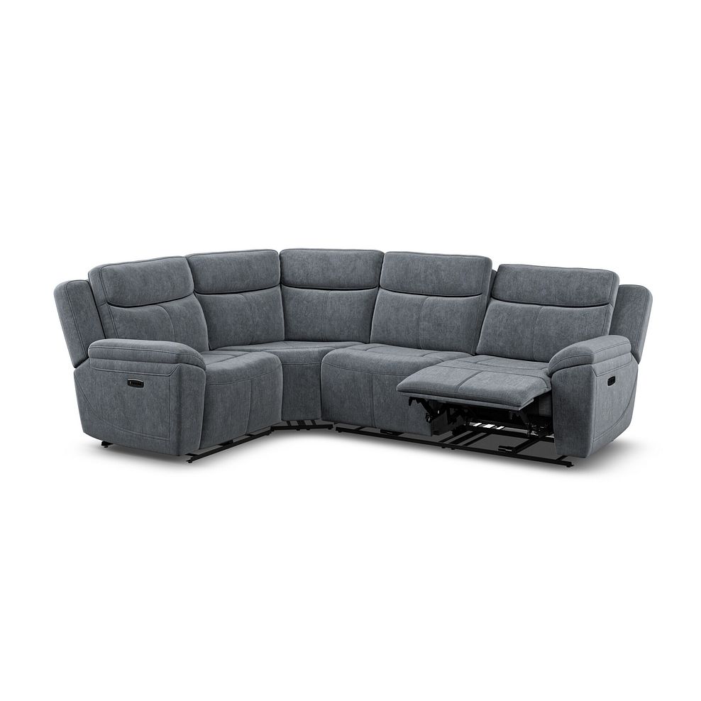 Hadley Right Hand Corner Electric Recliner Sofa with Power Headrests  in Amigo Coal Fabric 4