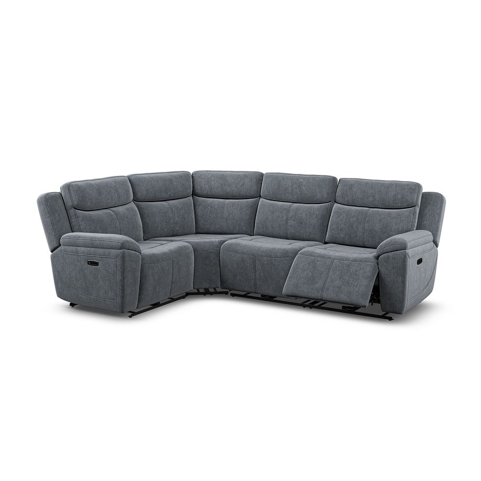 Hadley Right Hand Corner Electric Recliner Sofa with Power Headrests  in Amigo Coal Fabric 3