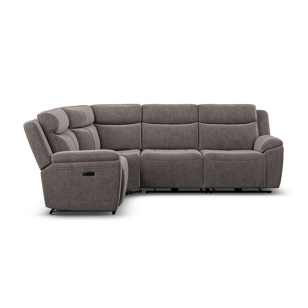 Hadley Right Hand Corner Electric Recliner Sofa with Power Headrests  in Amigo Cocoa Fabric 6