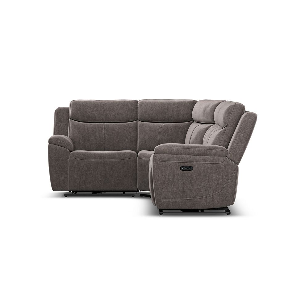 Hadley Right Hand Corner Electric Recliner Sofa with Power Headrests  in Amigo Cocoa Fabric 7
