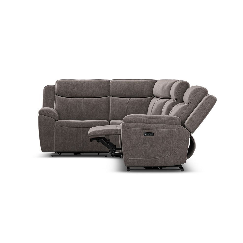 Hadley Right Hand Corner Electric Recliner Sofa with Power Headrests  in Amigo Cocoa Fabric 8