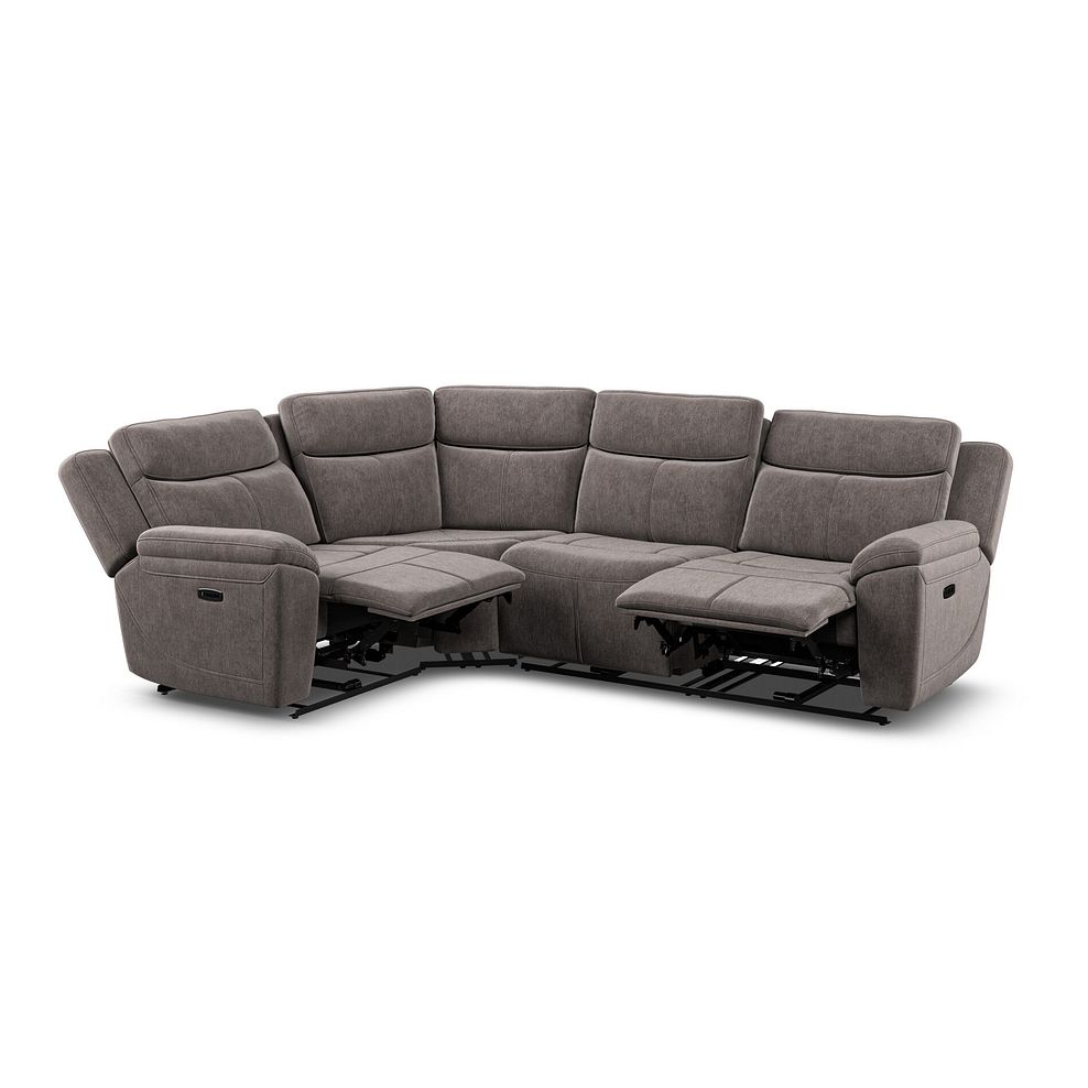Hadley Right Hand Corner Electric Recliner Sofa with Power Headrests  in Amigo Cocoa Fabric 5