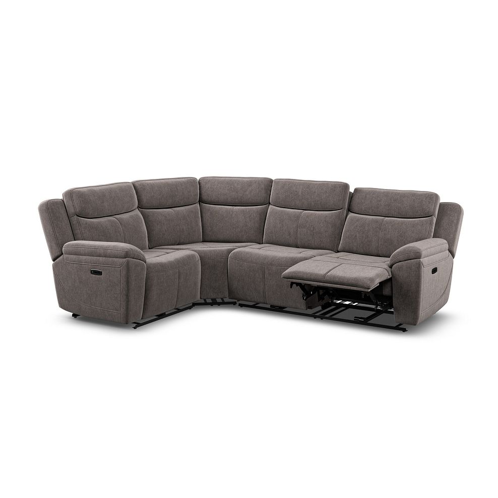 Hadley Right Hand Corner Electric Recliner Sofa with Power Headrests  in Amigo Cocoa Fabric 4