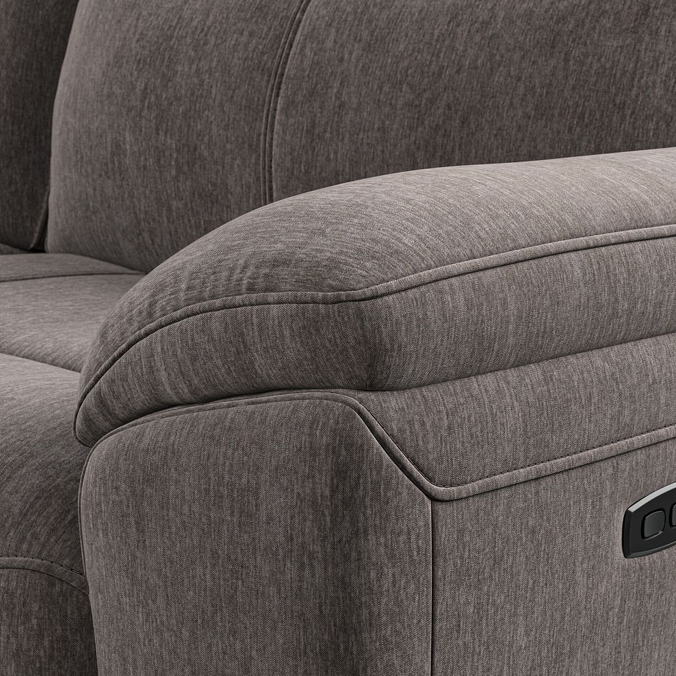 Hadley Right Hand Corner Electric Recliner Sofa with Power Headrests  in Amigo Cocoa Fabric 10