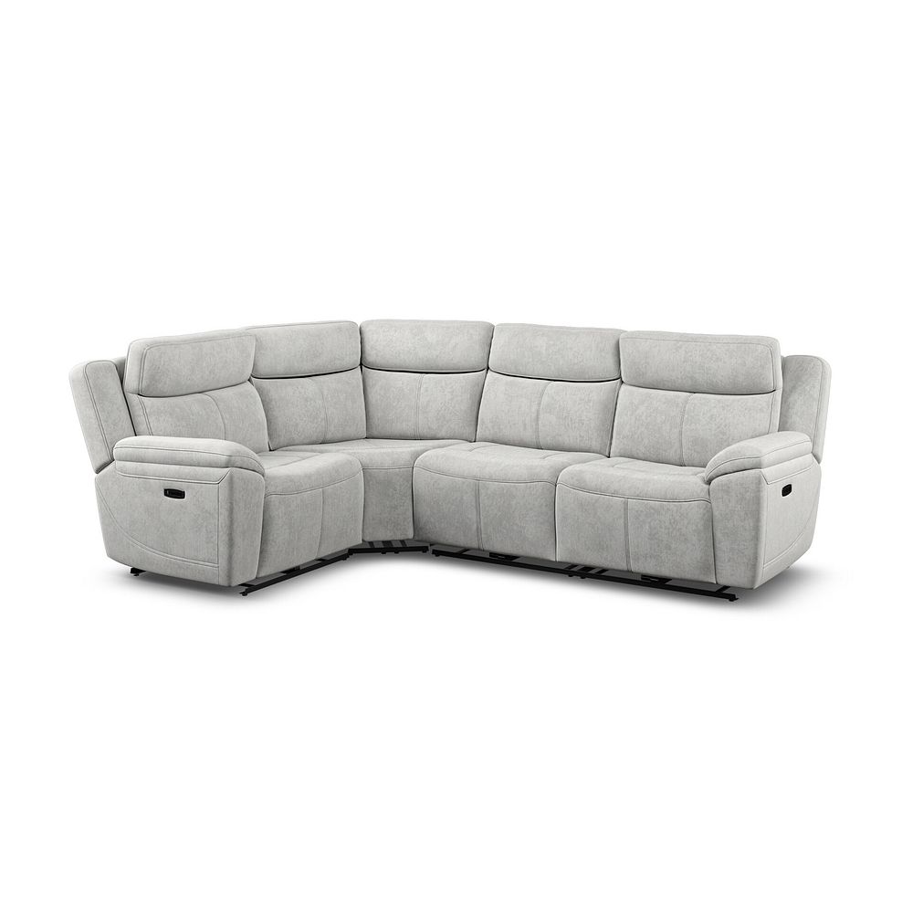 Hadley Right Hand Corner Electric Recliner Sofa with Power Headrests  in Amigo Dove Fabric 3