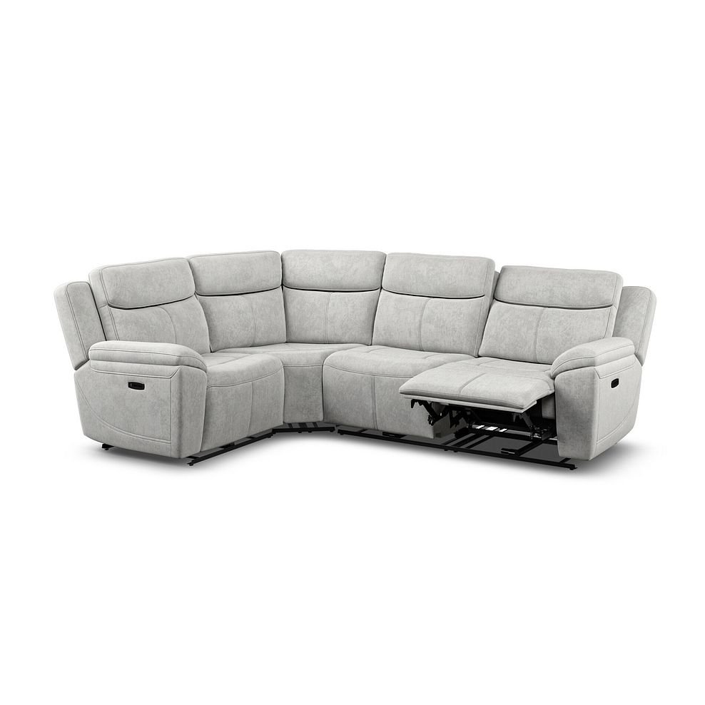 Hadley Right Hand Corner Electric Recliner Sofa with Power Headrests  in Amigo Dove Fabric 5