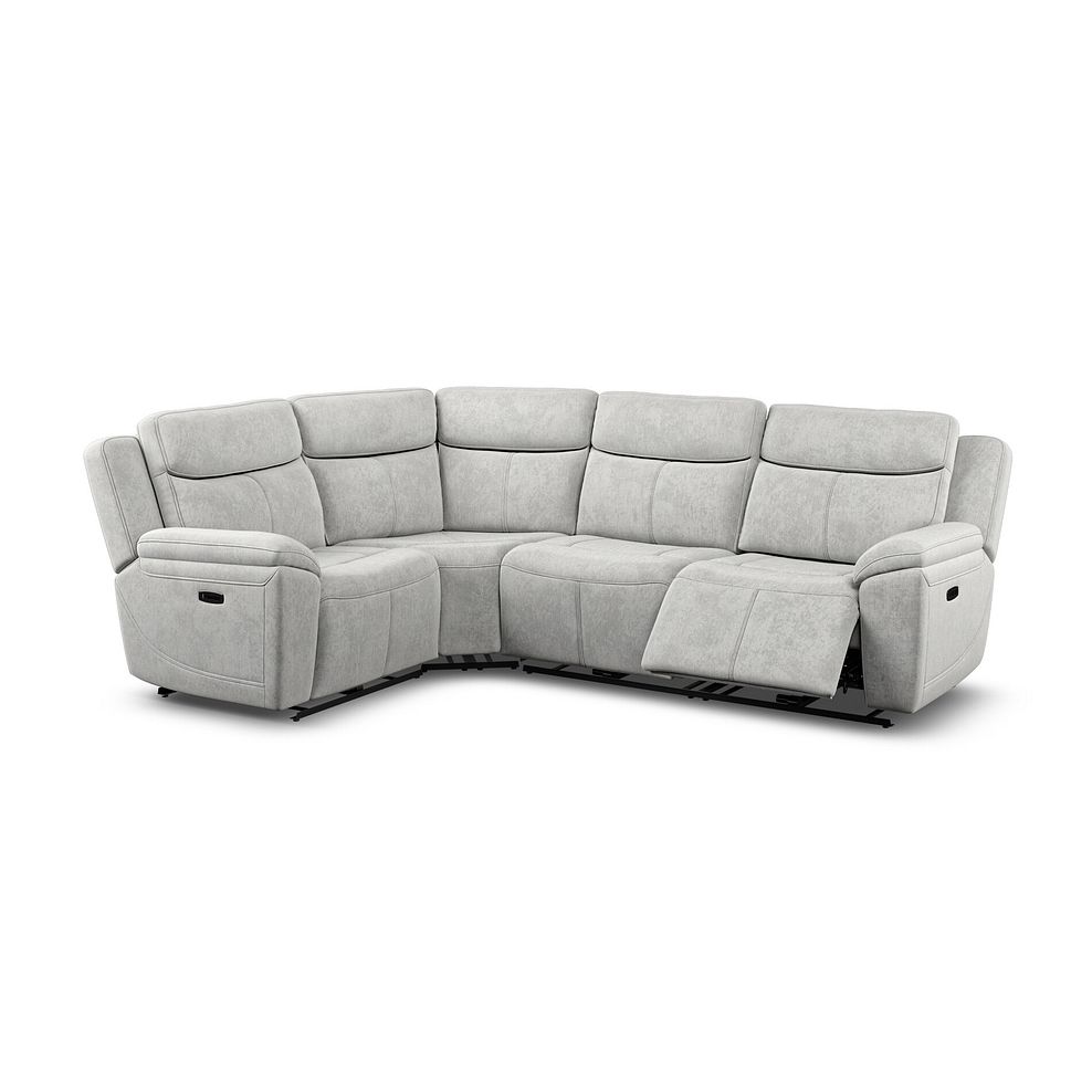 Hadley Right Hand Corner Electric Recliner Sofa with Power Headrests  in Amigo Dove Fabric 4