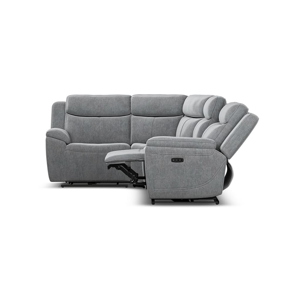 Hadley Right Hand Corner Electric Recliner Sofa with Power Headrests  in Amigo Granite Fabric 8