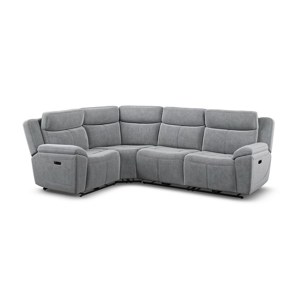 Hadley Right Hand Corner Electric Recliner Sofa with Power Headrests  in Amigo Granite Fabric 2