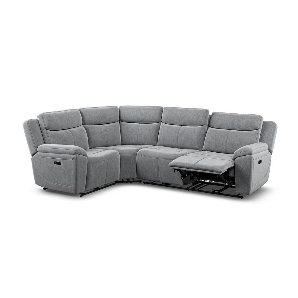Hadley Right Hand Corner Electric Recliner Sofa with Power Headrests  in Amigo Granite Fabric 4
