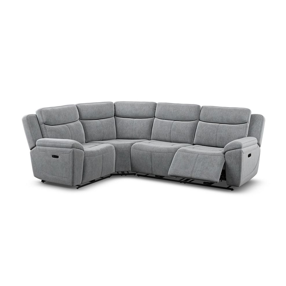 Hadley Right Hand Corner Electric Recliner Sofa with Power Headrests  in Amigo Granite Fabric 3