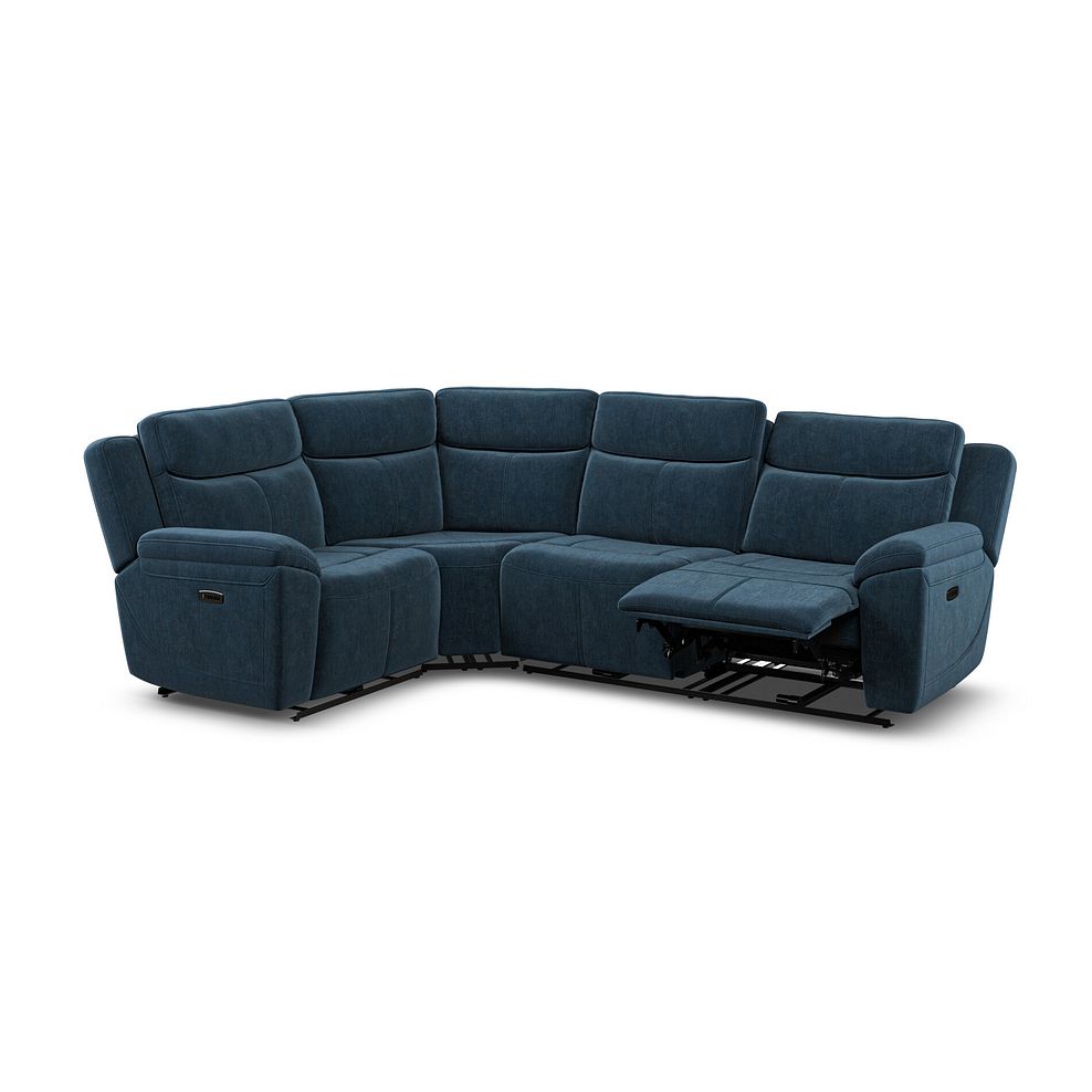 Hadley Right Hand Corner Electric Recliner Sofa with Power Headrests  in Amigo Navy Fabric 4