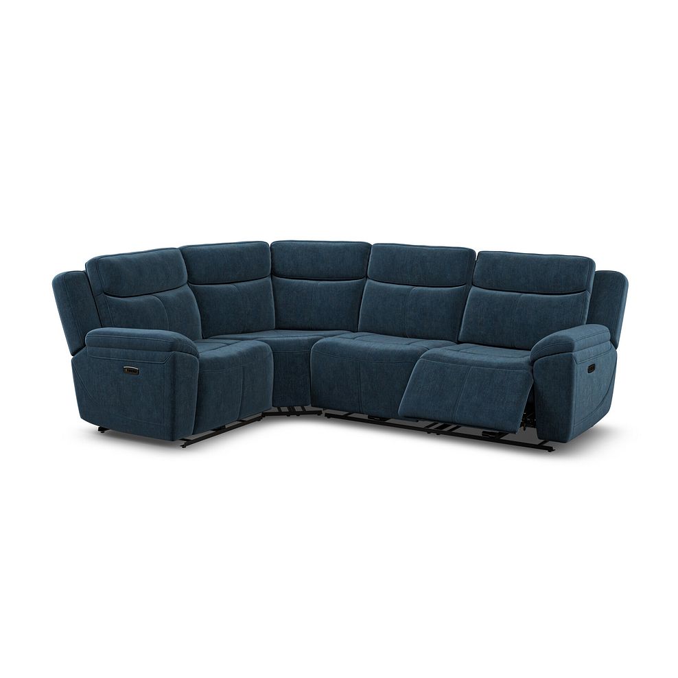Hadley Right Hand Corner Electric Recliner Sofa with Power Headrests  in Amigo Navy Fabric 3