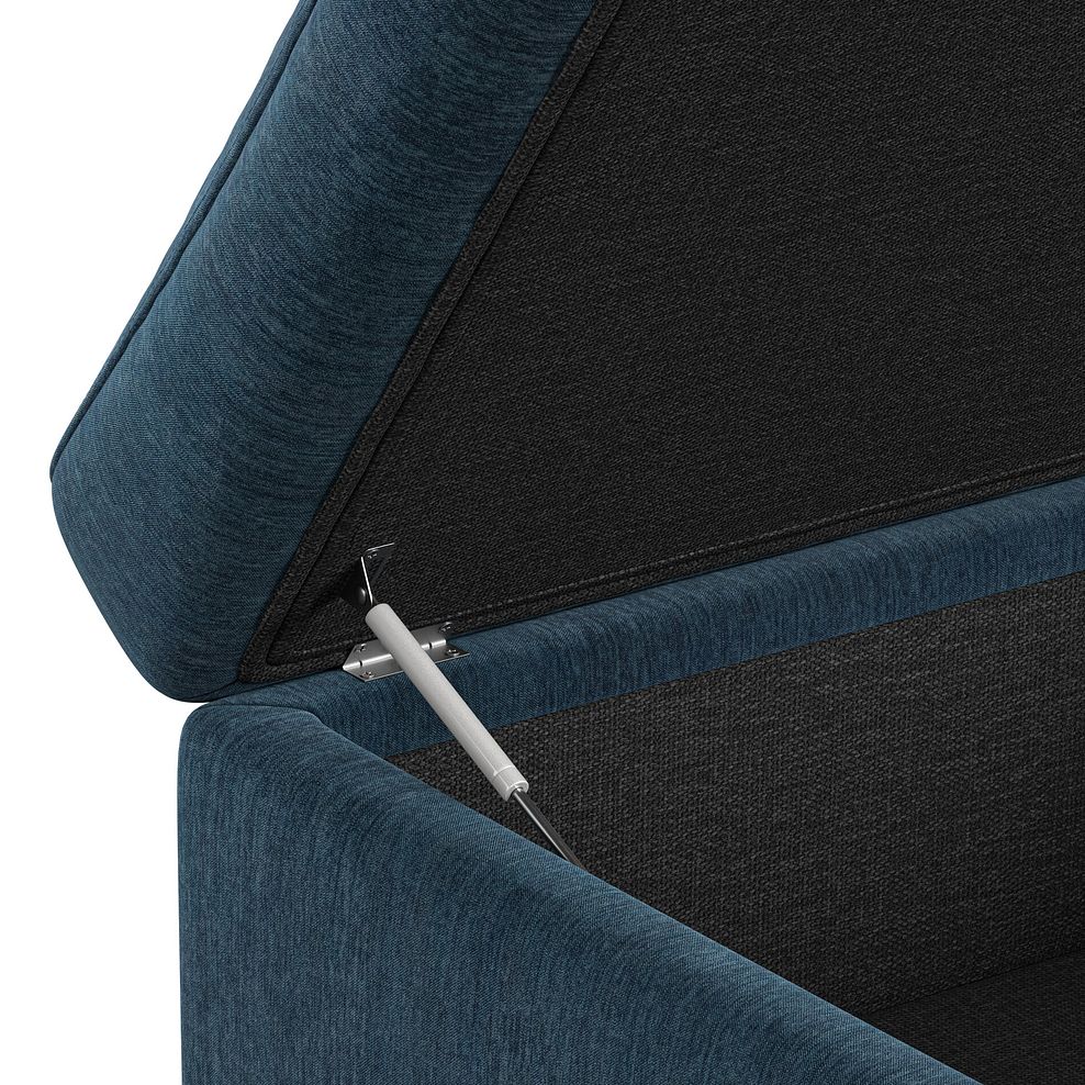 Hadley Storage Footstool in Amigo Navy Fabric 7