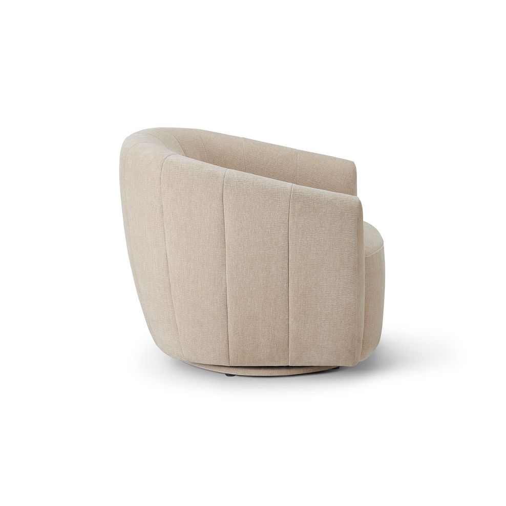 Halle Swivel Chair in Chenille Linen Fabric 5