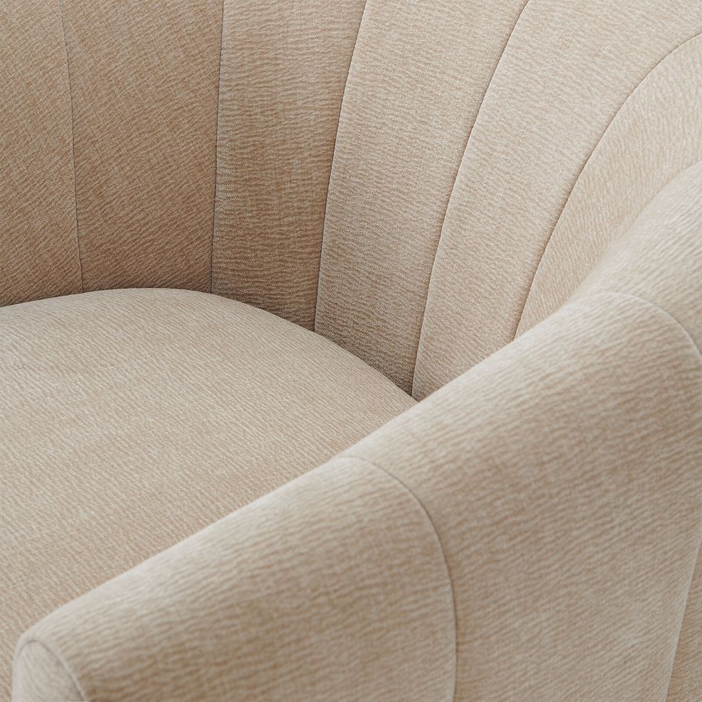 Halle Swivel Chair in Chenille Linen Fabric 10