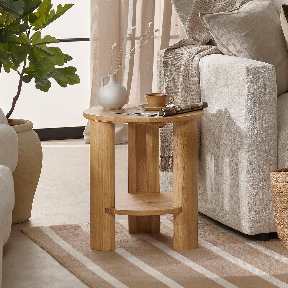 Halo Natural Oak Side Table 2