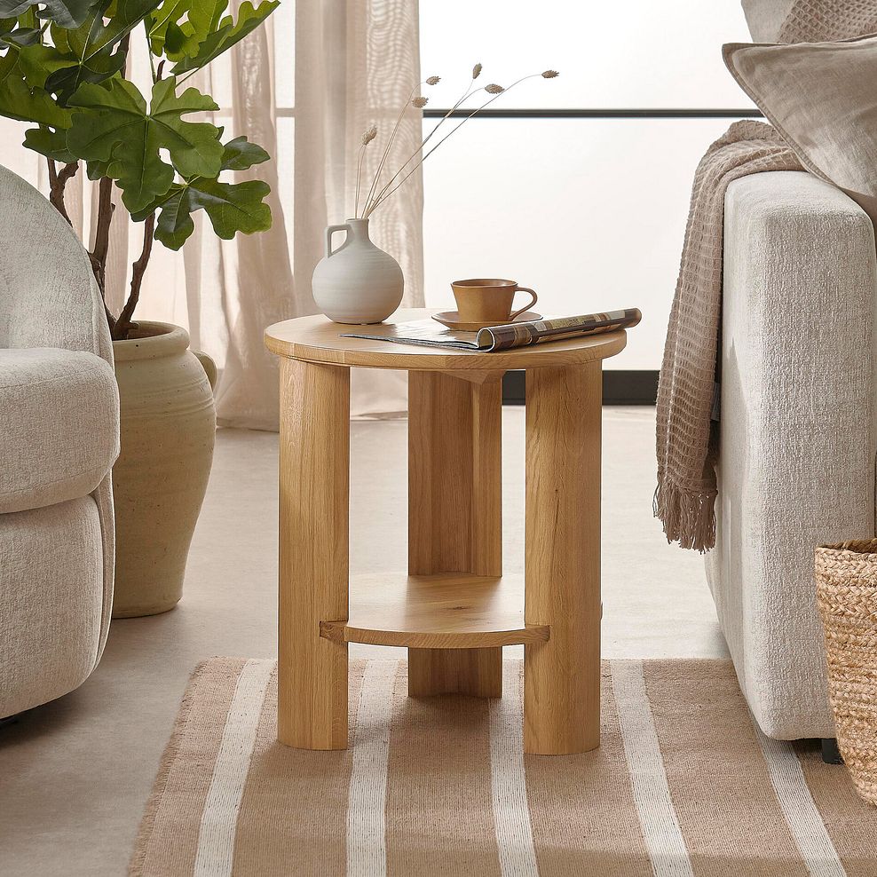 Halo Natural Oak Side Table 1