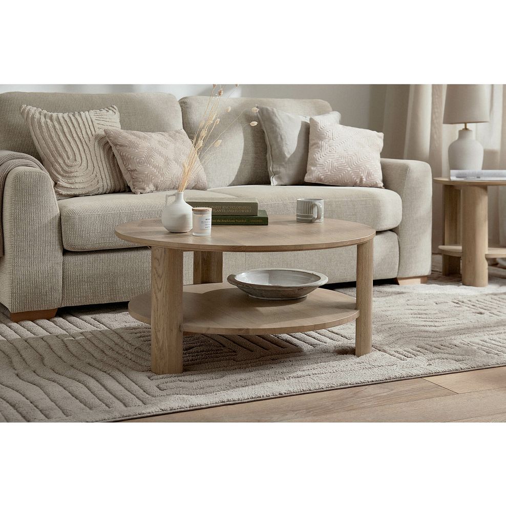 Halo Smoked Finish Oak Coffee Table 1