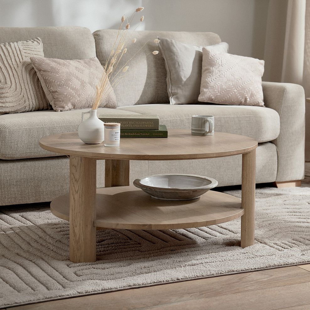 Halo Smoked Finish Oak Coffee Table 1