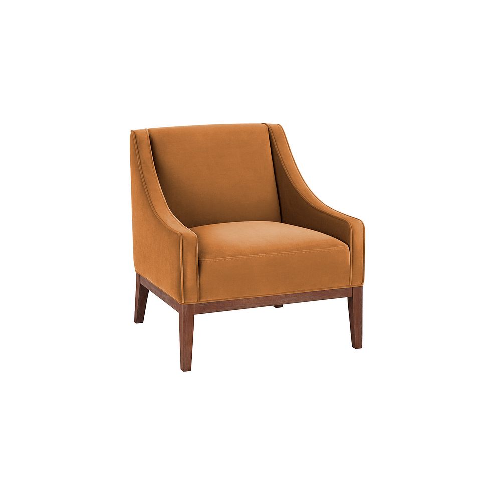 Hamilton Accent Chair in Amber Fabric 1