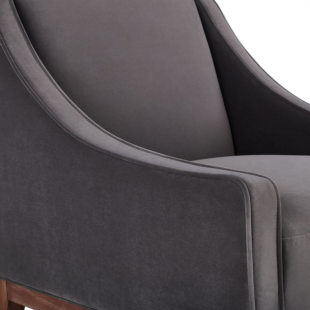 Hamilton Accent Chair in Grey Fabric 9