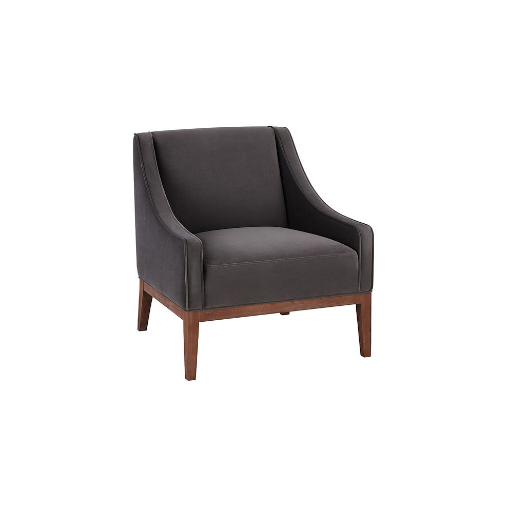 Hamilton Accent Chair in Grey Fabric 3