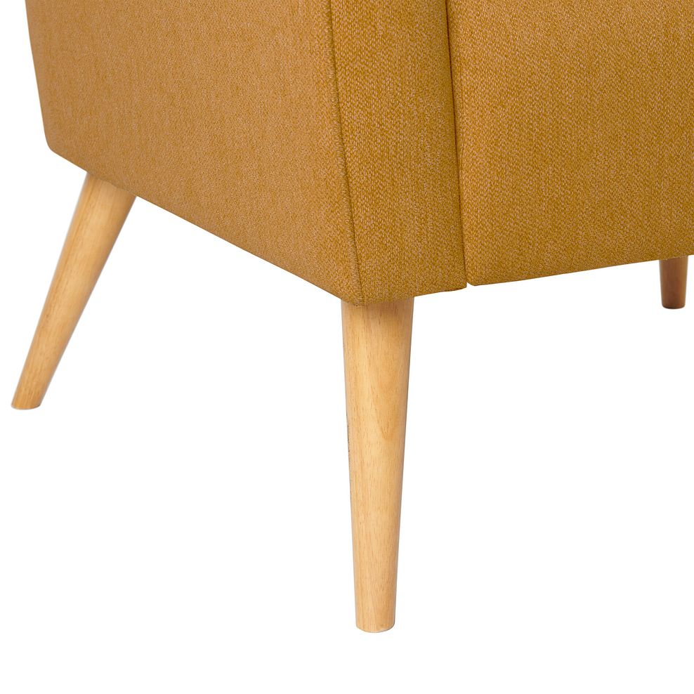 Harris Accent Chair in Linen Mustard Fabric 7