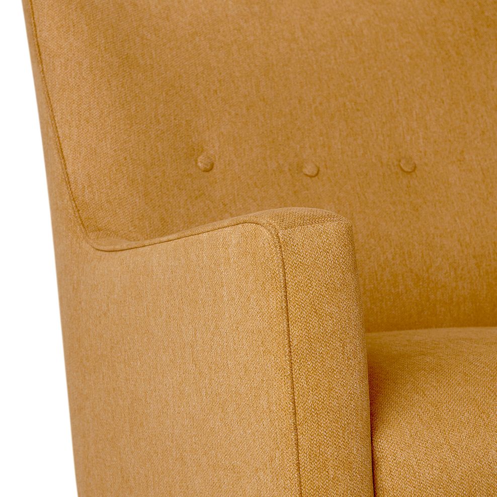 Harris Accent Chair in Linen Mustard Fabric 8