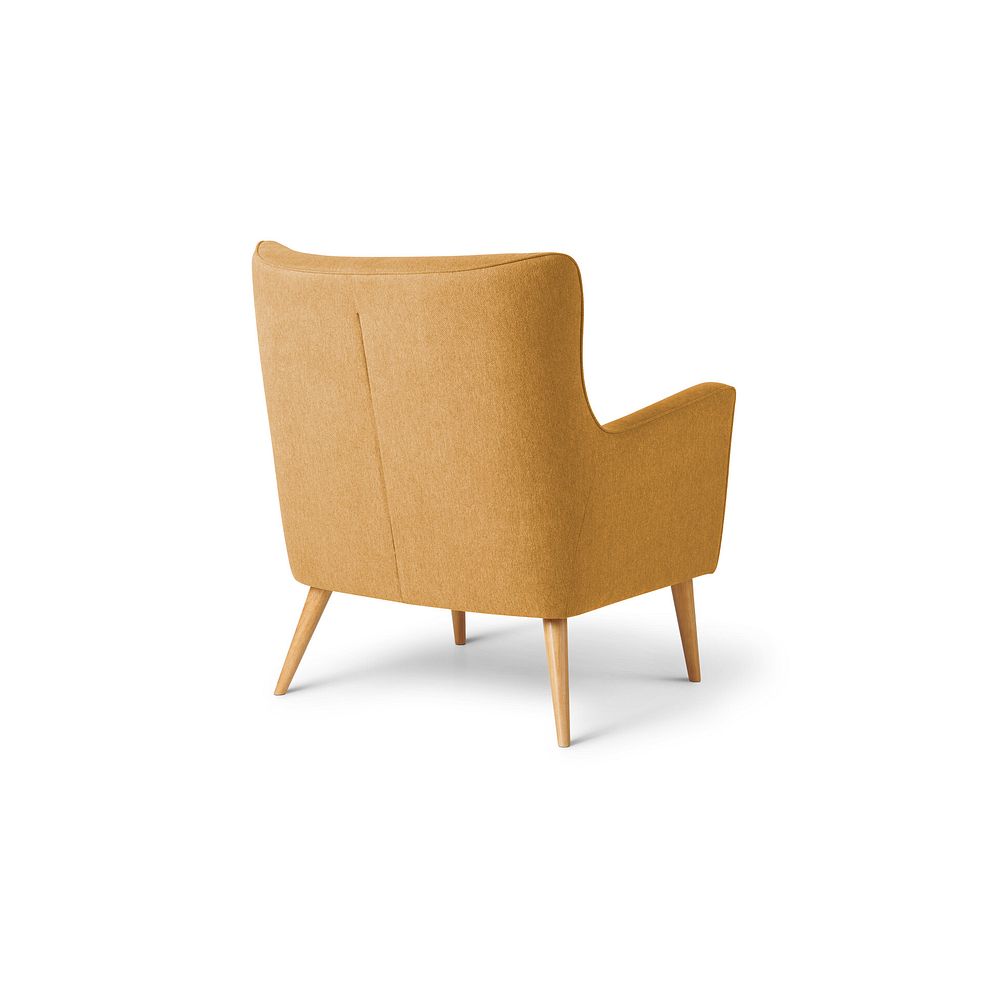 Harris Accent Chair in Linen Mustard Fabric 6