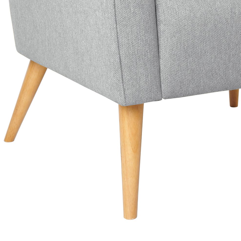 Harris Accent Chair in Linen Nickel Fabric 5
