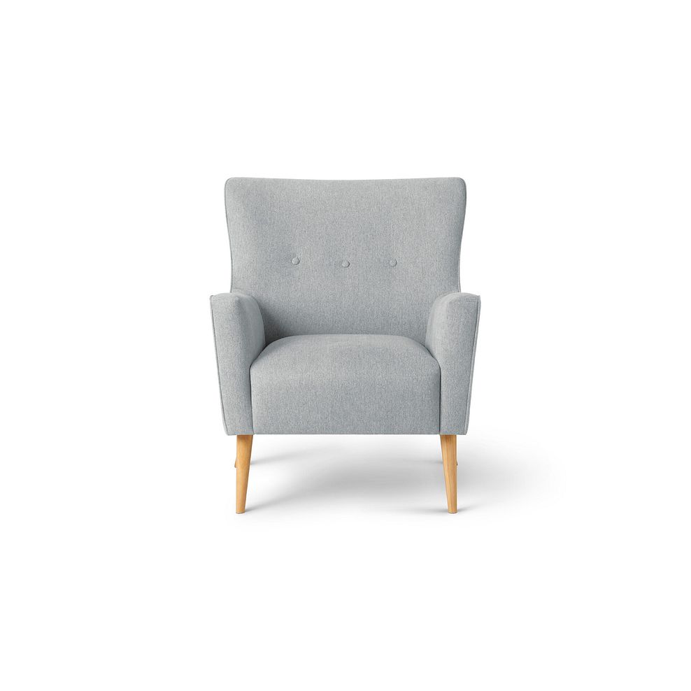 Harris Accent Chair in Linen Nickel Fabric 2