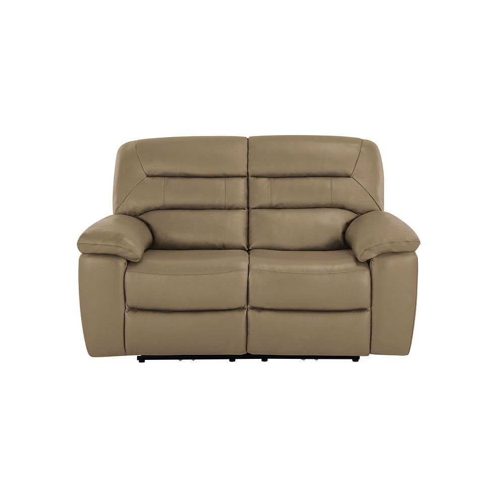 Hastings 2 Seater Electric Recliner Sofa in Beige Leather Thumbnail 2