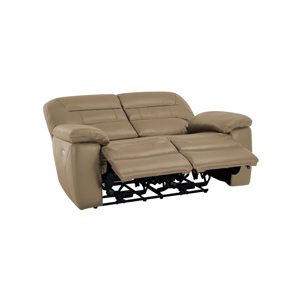 Hastings 2 Seater Electric Recliner Sofa in Beige Leather Thumbnail 5