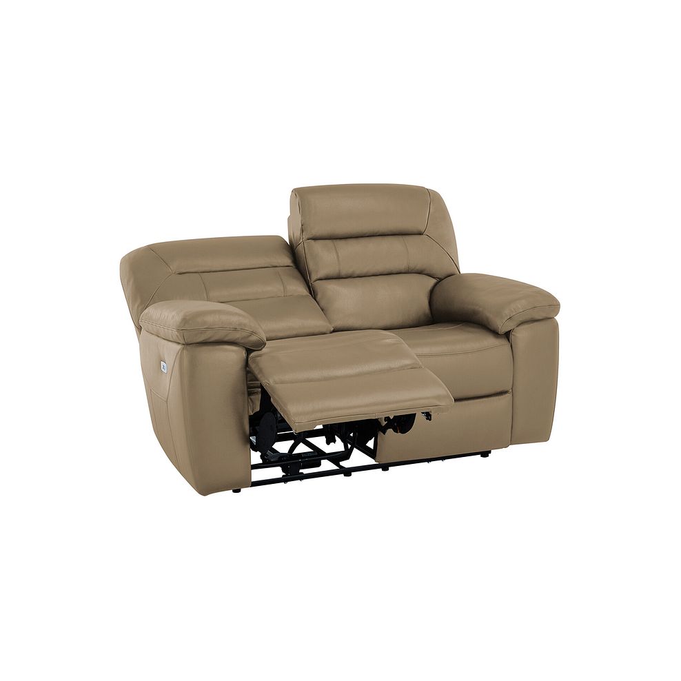 Hastings 2 Seater Electric Recliner Sofa in Beige Leather 4