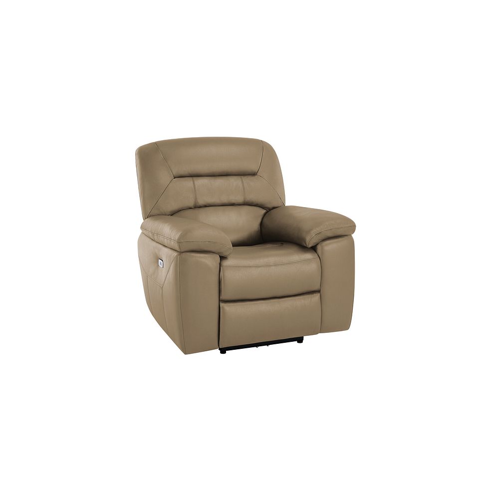 Hastings Electric Recliner Armchair in Beige Leather 1