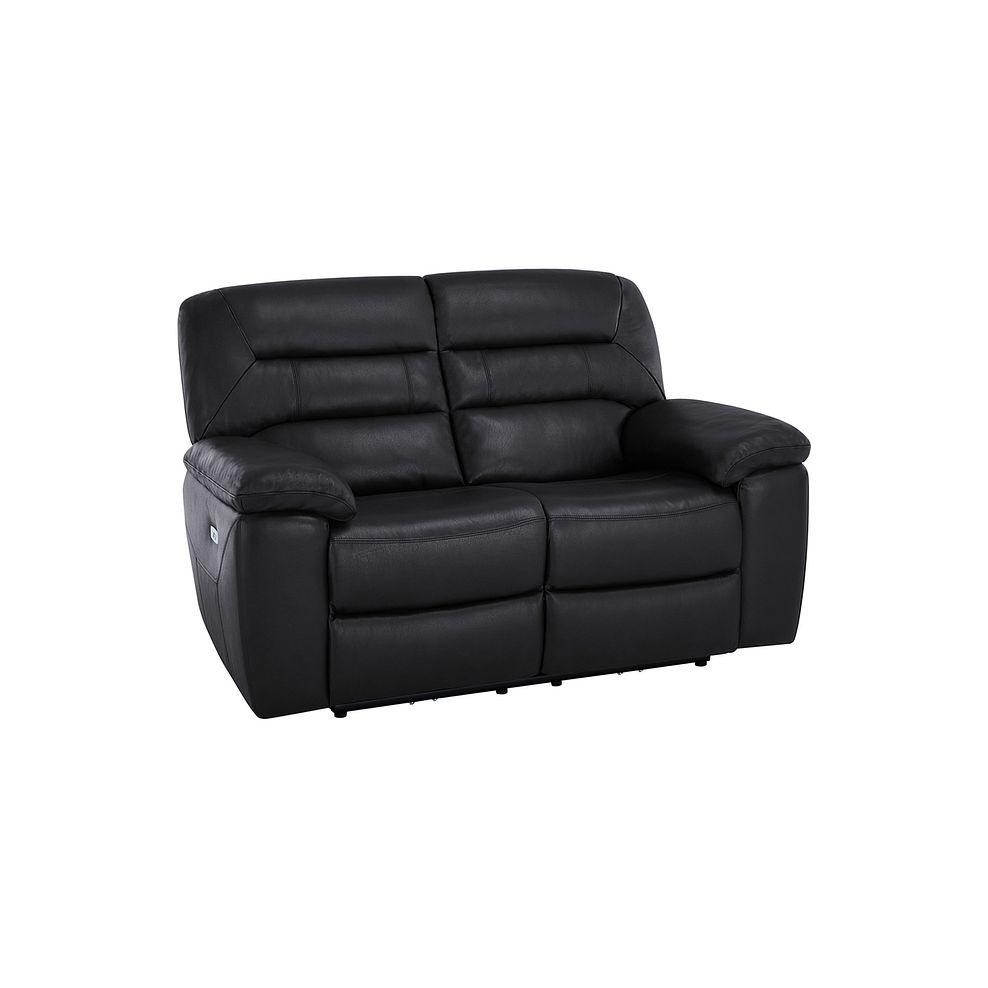 Hastings 2 Seater Electric Recliner Sofa in Black Leather 1