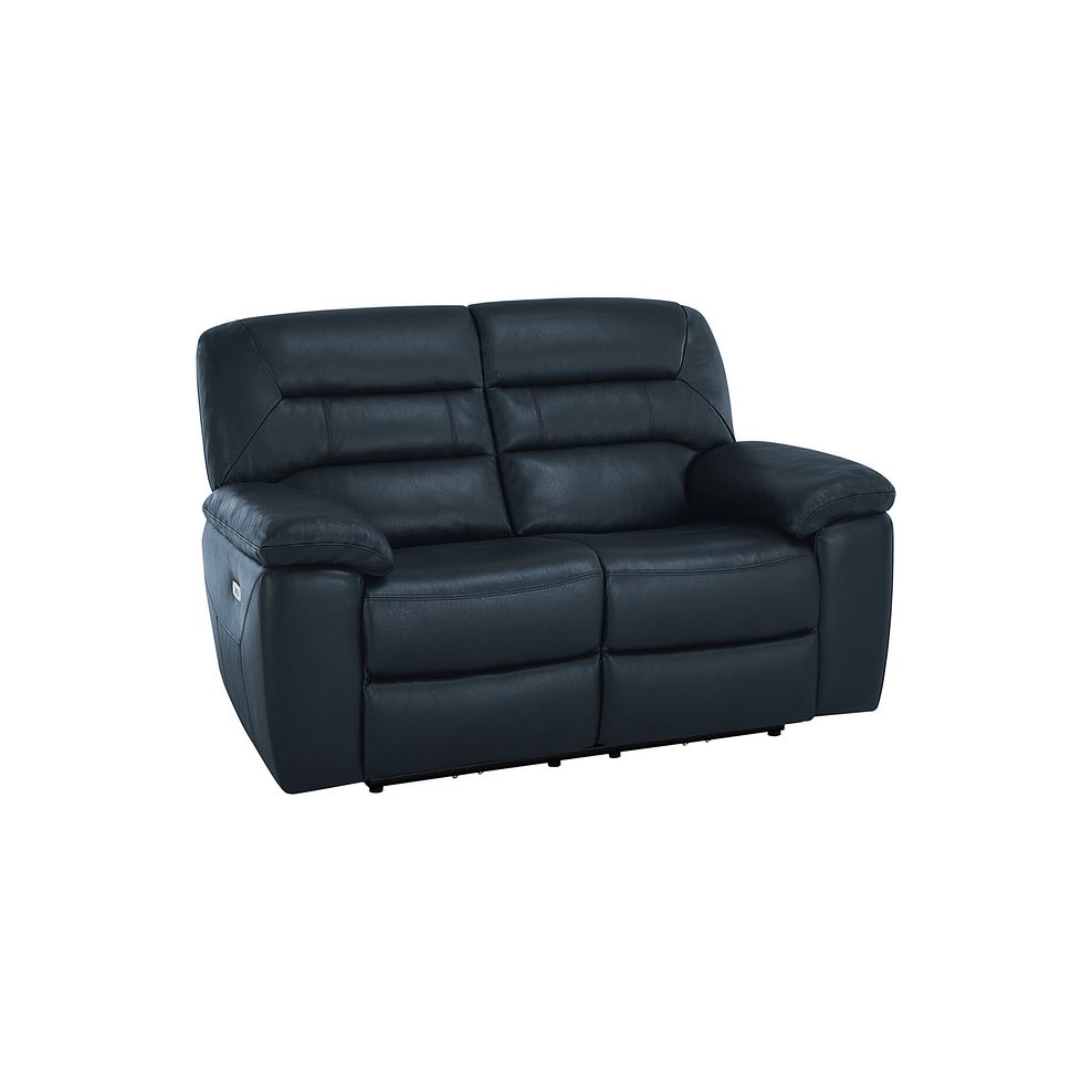 Hastings 2 Seater Electric Recliner Sofa in Blue Leather 1