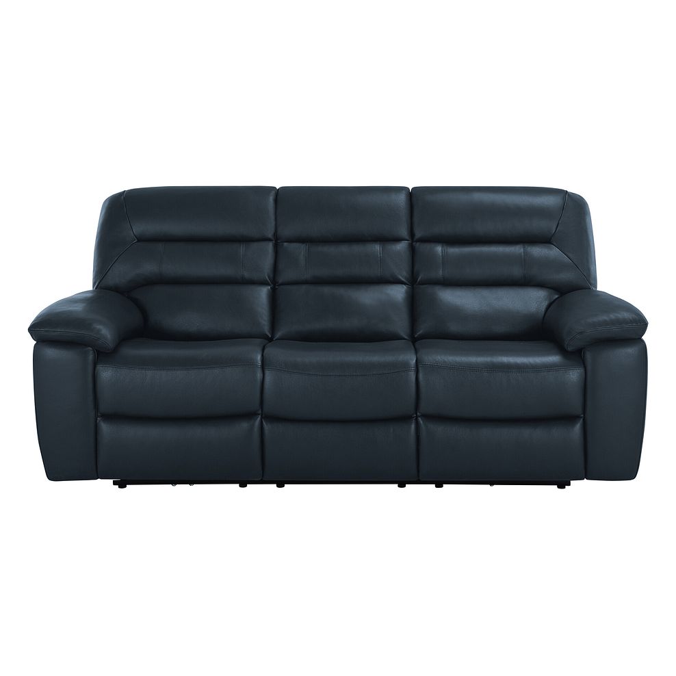 Hastings 3 Seater Electric Recliner Sofa in Blue Leather 2