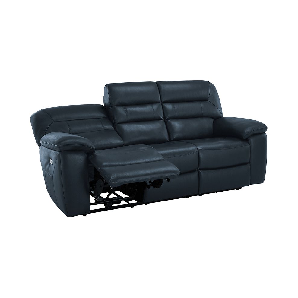 Hastings 3 Seater Electric Recliner Sofa in Blue Leather 4