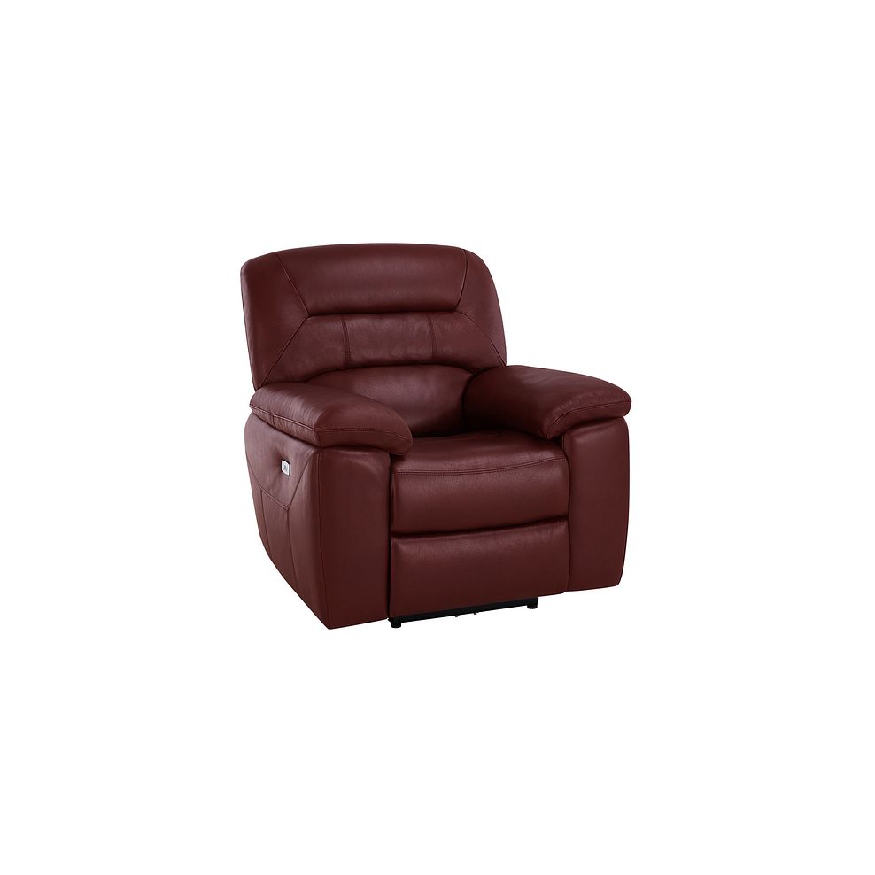 Hastings Electric Recliner Armchair in Burgundy Leather 1