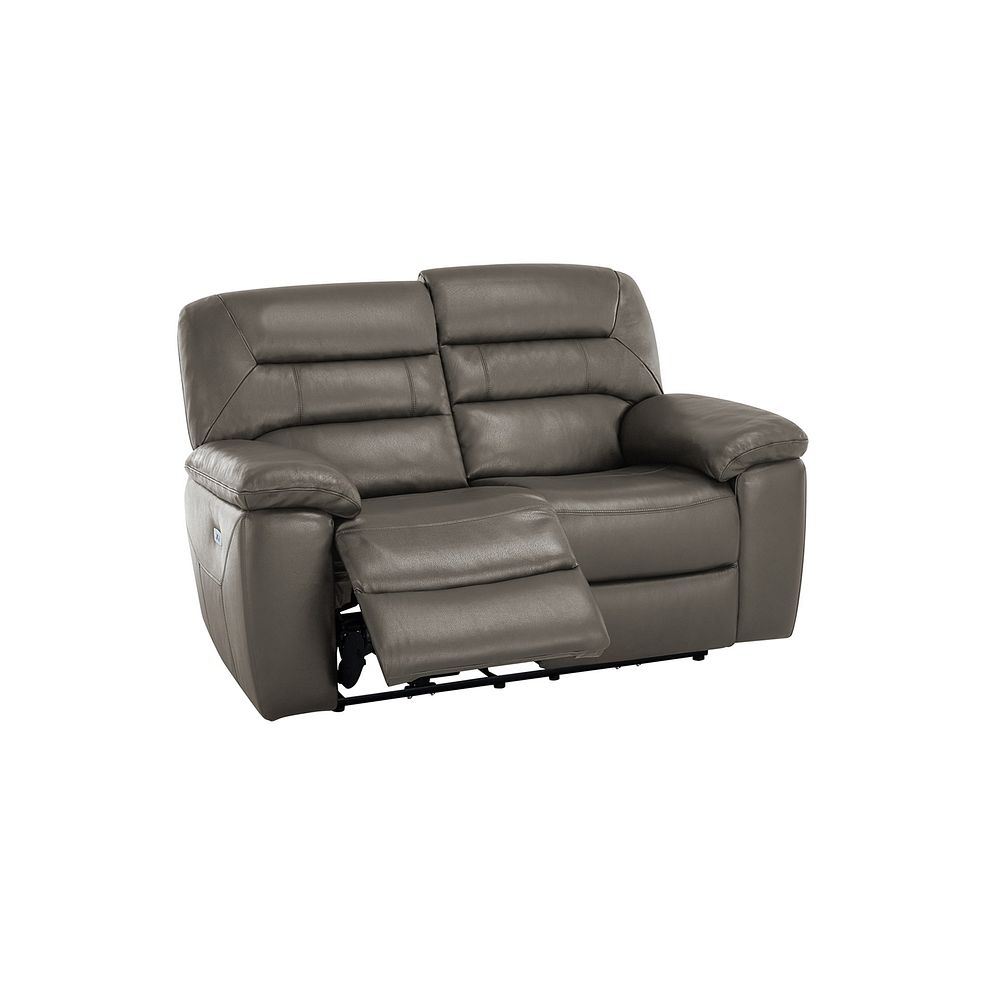 Hastings 2 Seater Electric Recliner Sofa in Dark Grey Leather 3