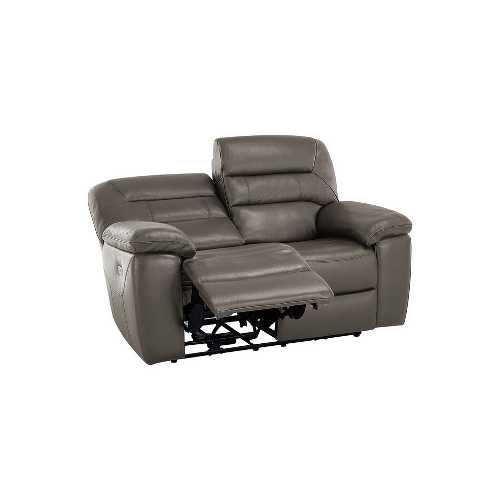 Hastings 2 Seater Electric Recliner Sofa in Dark Grey Leather 4