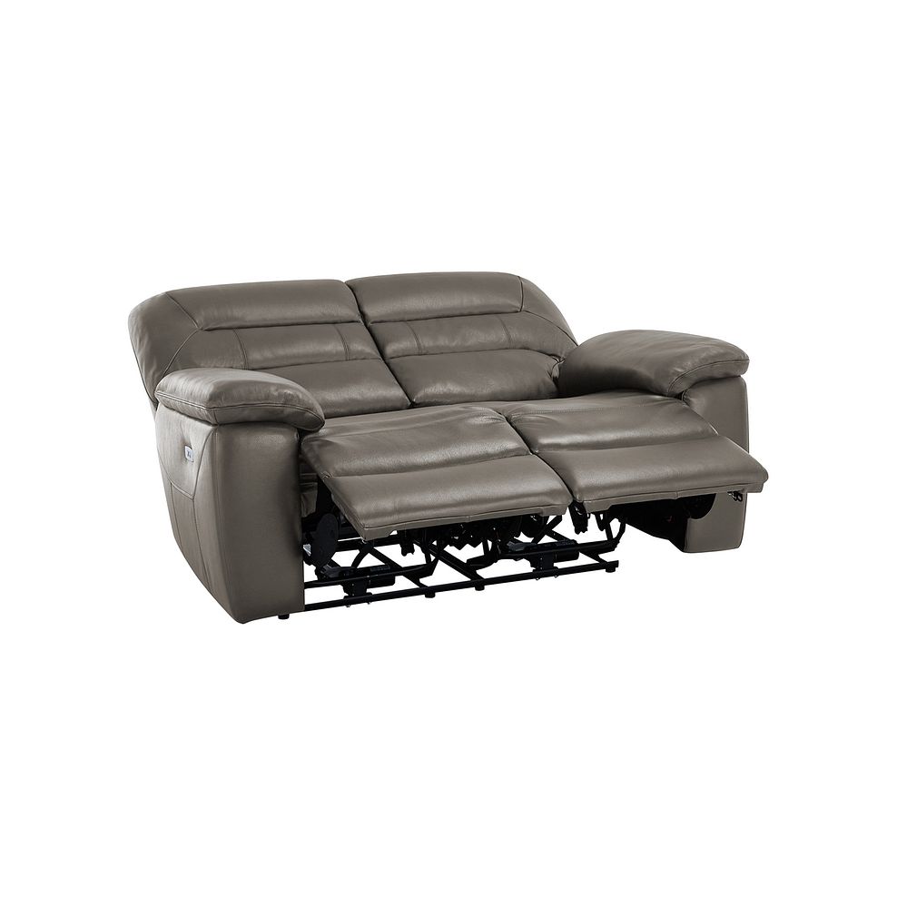 Hastings 2 Seater Electric Recliner Sofa in Dark Grey Leather 5