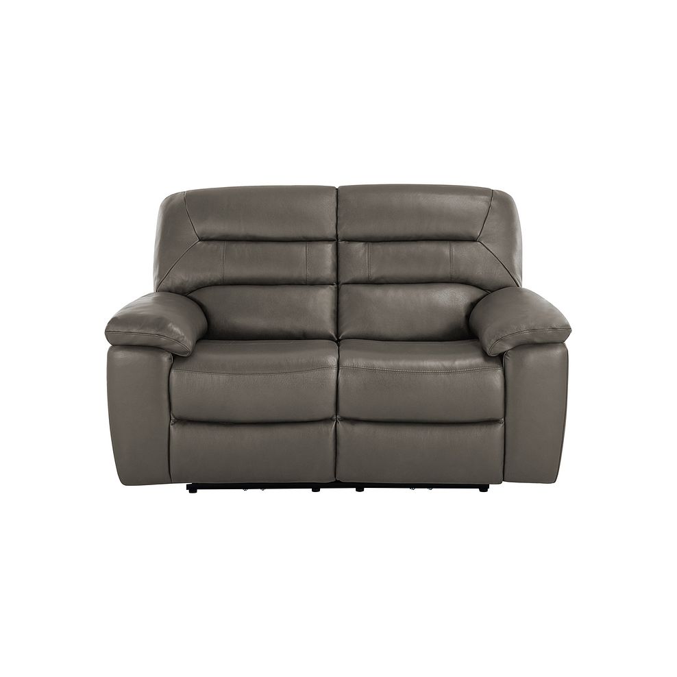 Hastings 2 Seater Electric Recliner Sofa in Dark Grey Leather 2